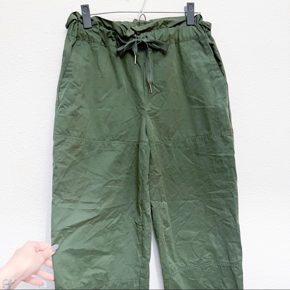 Urban Outfitters UO Evon Olive Paperbag Bag High Rise Joggers Size Small - Picture 8 of 16